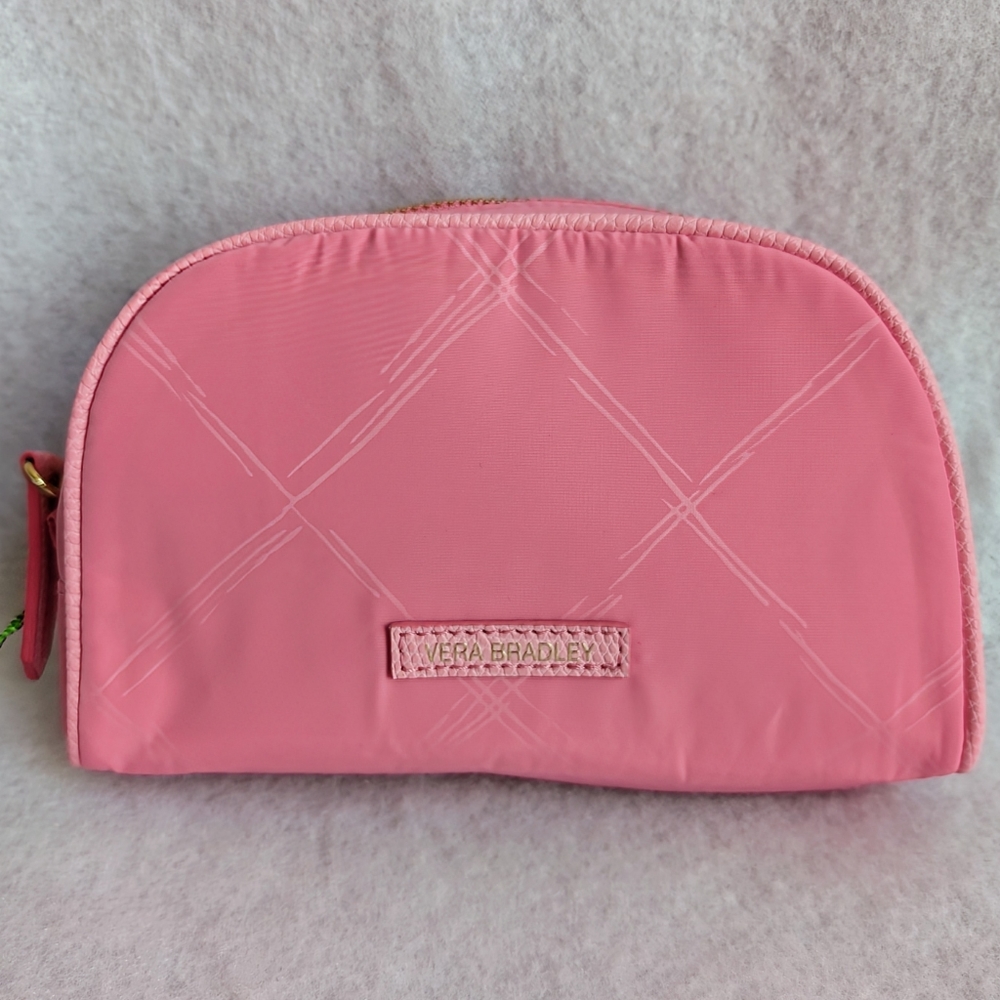Vera Bradley Blossom Pink Preppy Poly Small Cosmetic Pouch